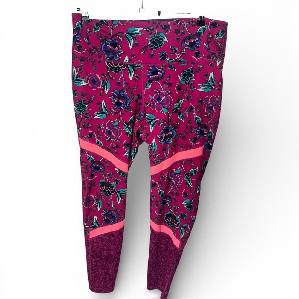 Old Navy Active Women’s Go-Dry Ankle Length Legging Size XXL Pink Green Purple